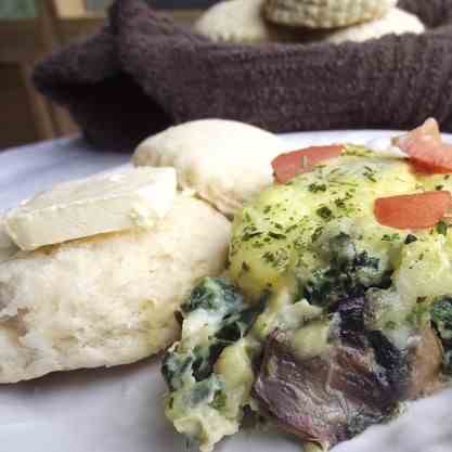 Mushroom, Spinach and Cheese Frittata