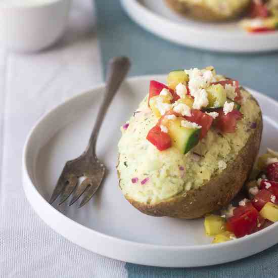 Greek Twice Baked Potatoes