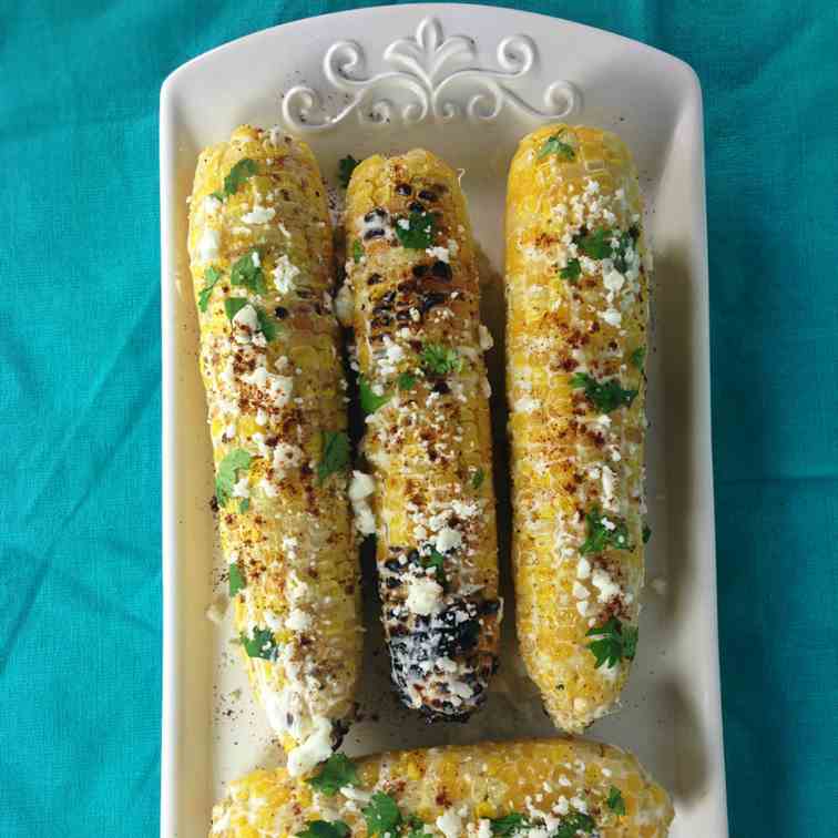 Grilled Mexican Corn on the Cob