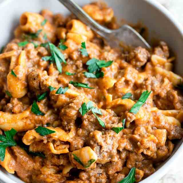 Homemade Healthy Hamburger Helper 