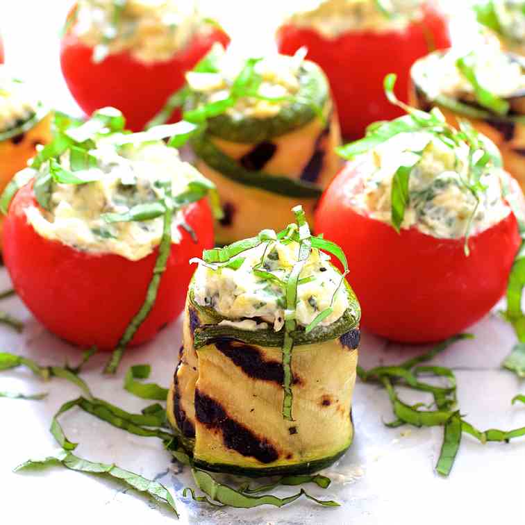 Cream Cheese Stuffed Tomatoes - Zucchini