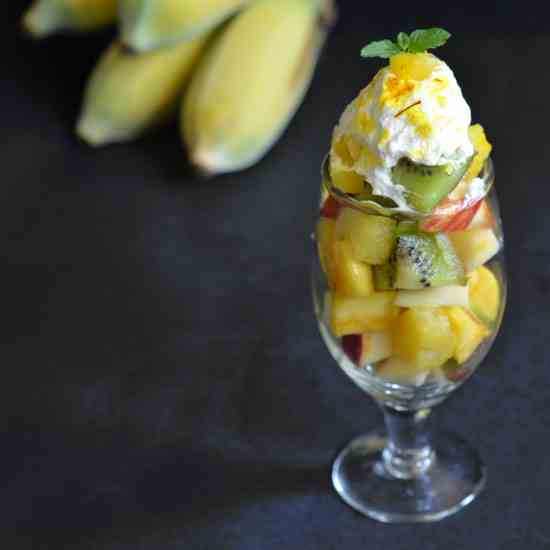 Fruit Salad Saffron Flavoured