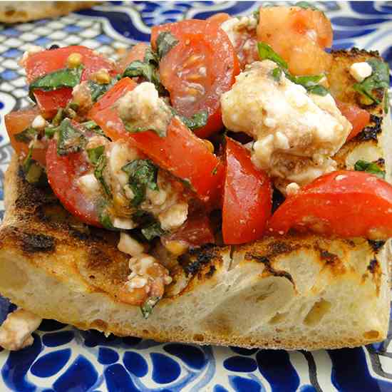 Tomato, Basil & Feta Bruschetta