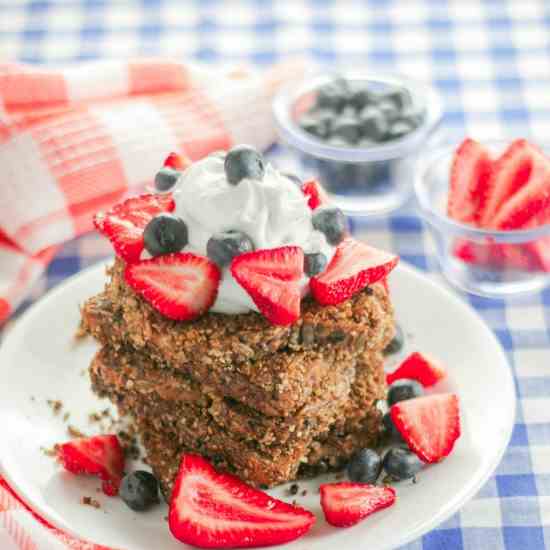 Red, White and Blue French Toast 