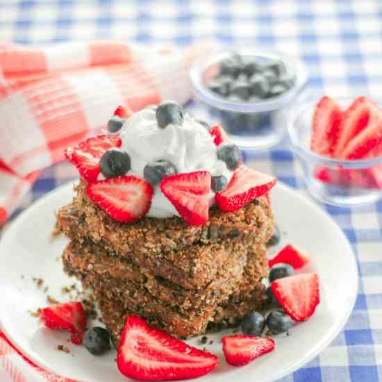 Red, White and Blue French Toast