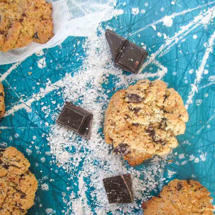 Coconut chocolate cookies