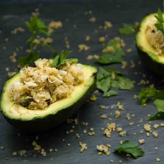 Stuffed Avocado with Crab - Quinoa
