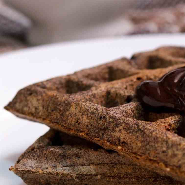 Avocado and Chia Buckwheat Waffles