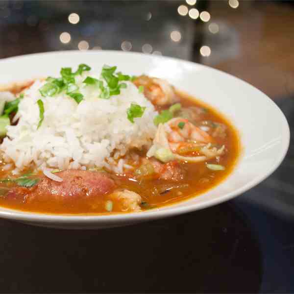 Turkey, Sausage & Shrimp Gumbo