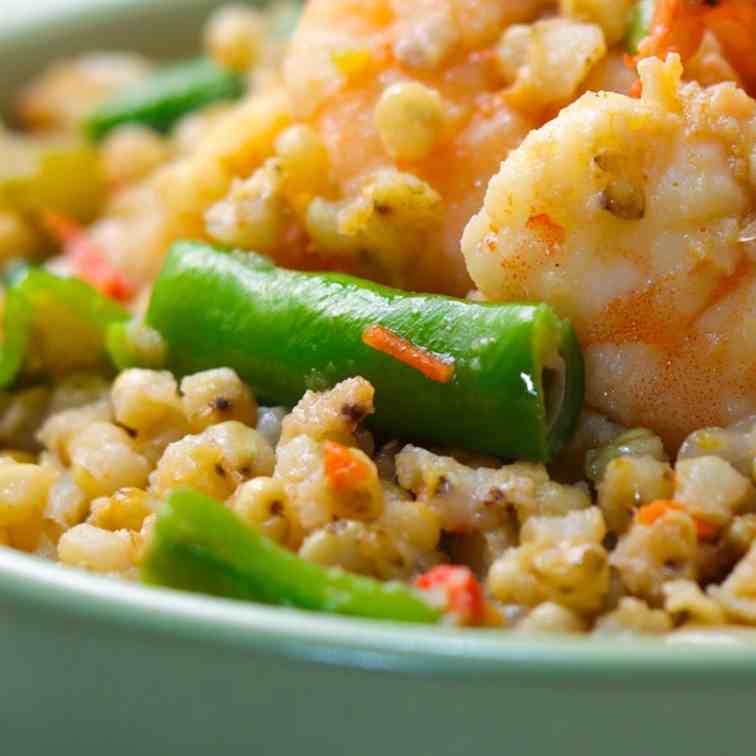 Cajun Style Shrimp and Green Bean Sorghum