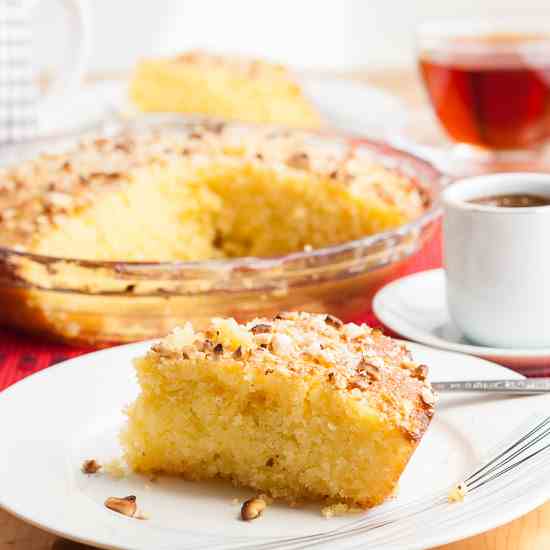 Shamali cake (Semolina Cake, Basbousa)