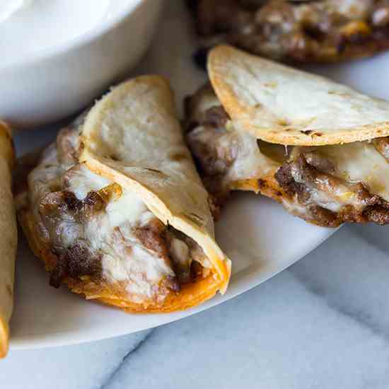 Mini Beef and Cheese Tacos