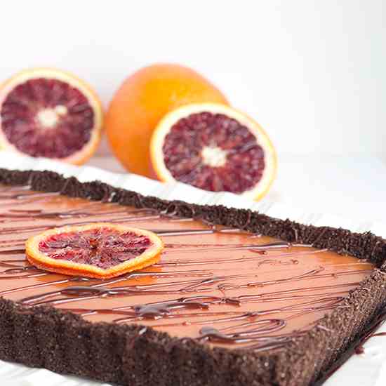 Chocolate Blood Orange Tart