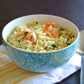 Healthy Garlic Lemon Shrimp Orzo