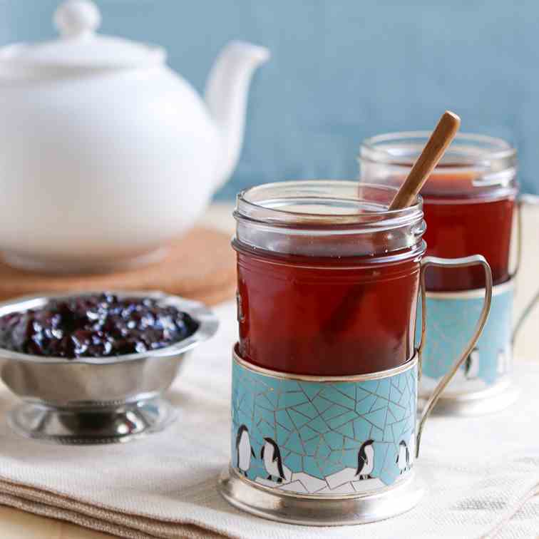 Russian Tea with Blackberry Jam