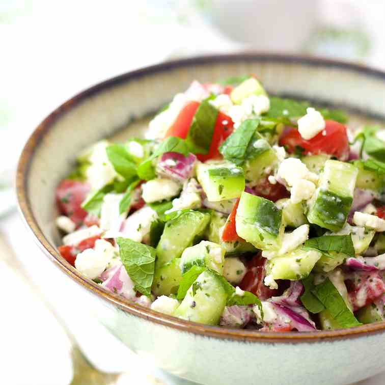 Cucumber, Tomato and Red Onion Salad
