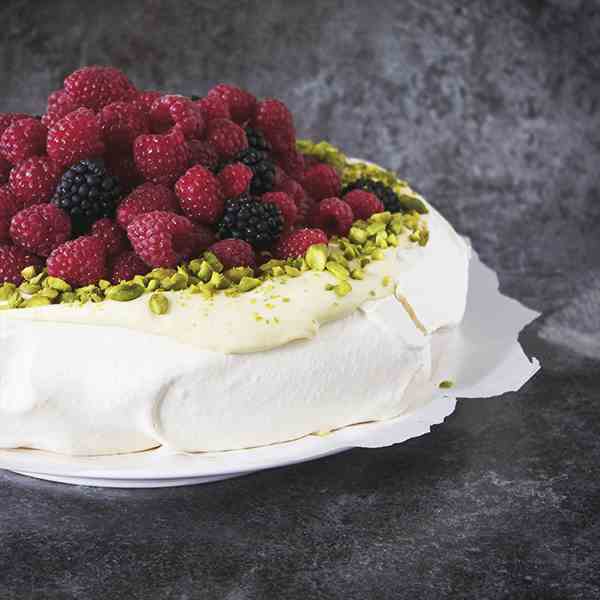 Marzipan-Pistachio Pavlova