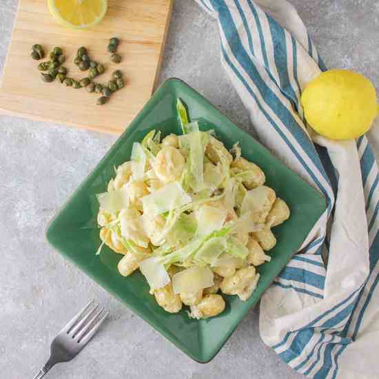 Gnocchi with Fennel Caper Cream Sauce