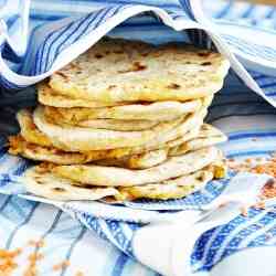 paratha filled with lentils