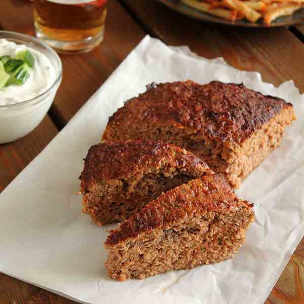 Baked meatloaf cake