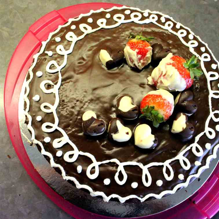 3 layered Chocolate Birthday Cake