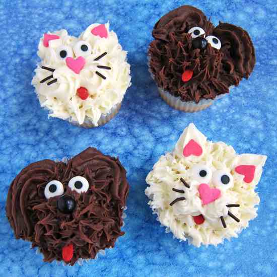 Dog and Cat Cupcakes