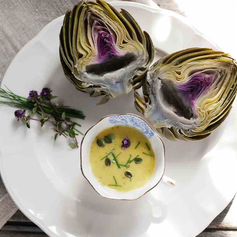 Artichoke With Orange Vinaigrette