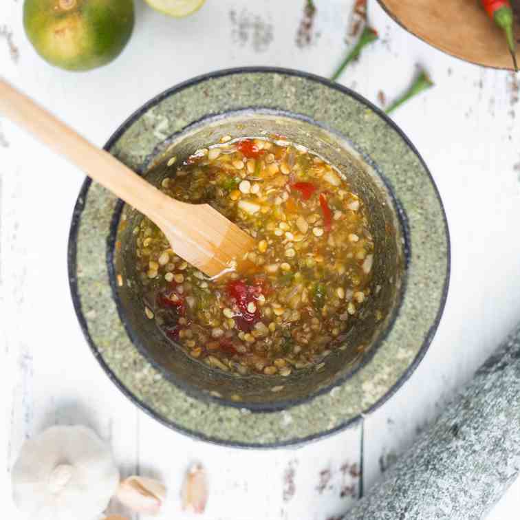 Three-Step Thai Hot - Sour Salad Dressing