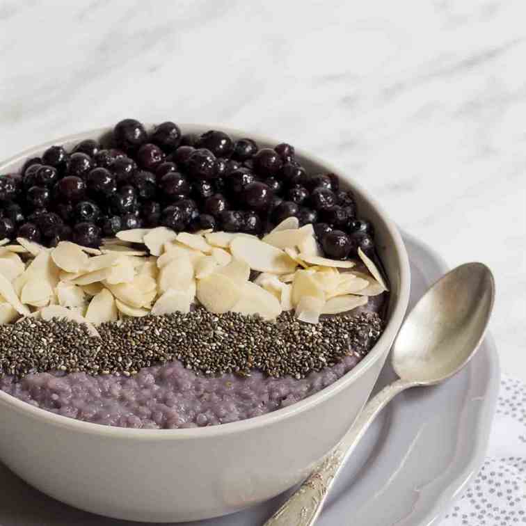 Warm Blueberry Millet Porridge