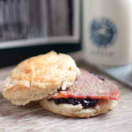Ham & Blackberry Jam Biscuit