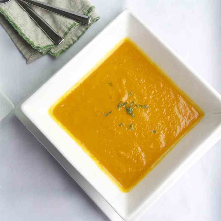 Roasted carrot ginger soup