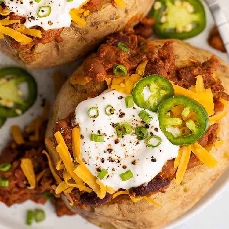 Chili Baked Potatoes