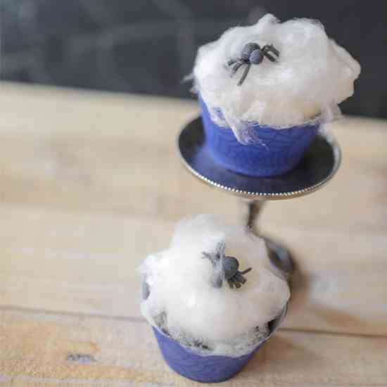 Spooky Spider Web Cupcakes