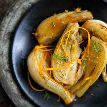 Braised Fennel with Wine