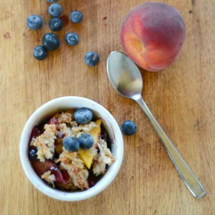 Peach and Blueberry Cobbler