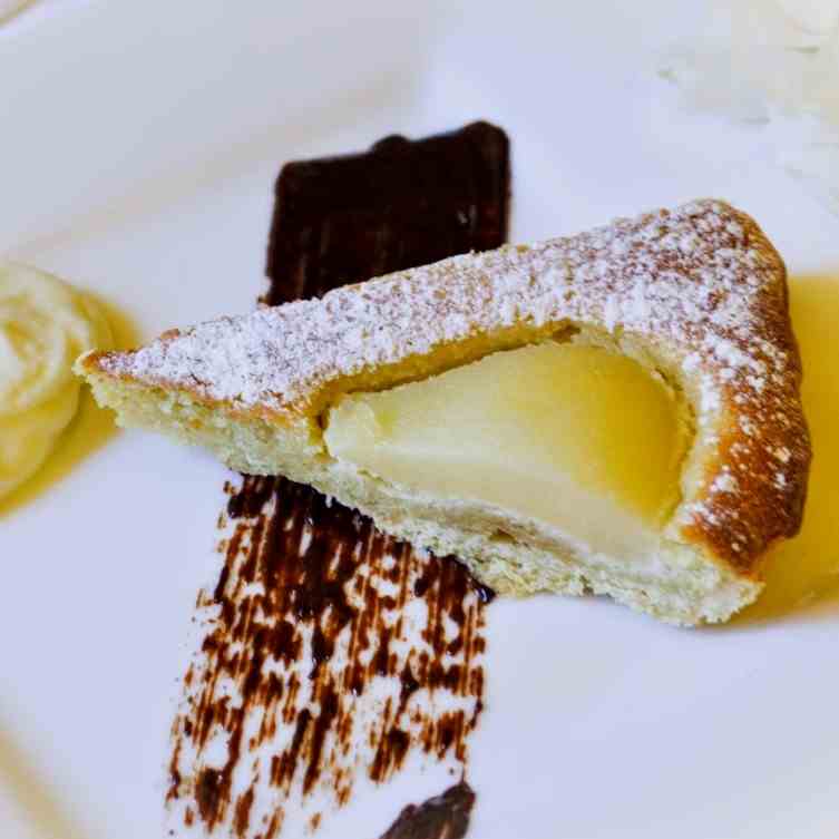 Warm Pear Frangipane Tart - Chocolate Fudg