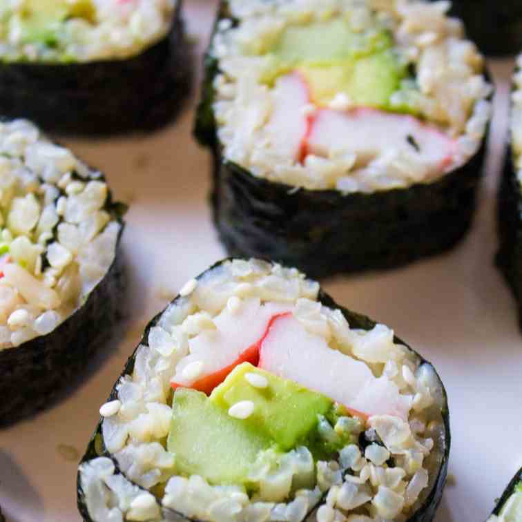 Homemade California roll