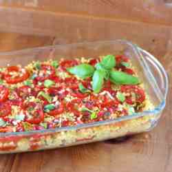 Roasted tomato & millet casserole