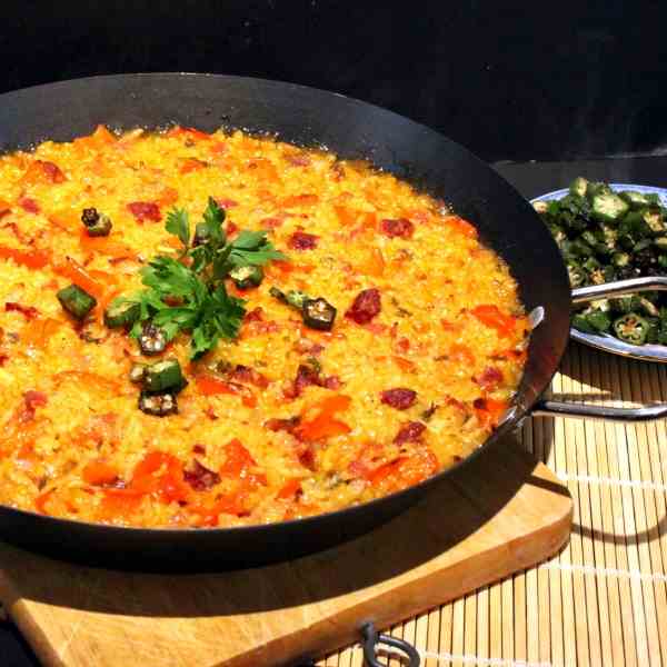 Paella con Chorizo