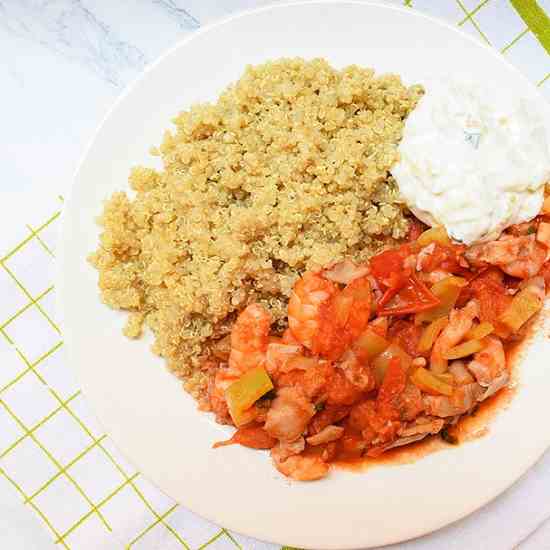 Shrimp Quinoa With Vegetables