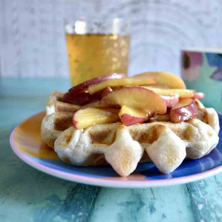 Caramel Apple Waffles