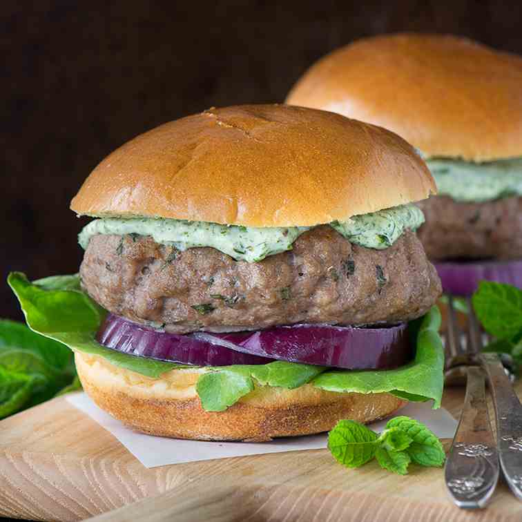 Minted Lamb Burgers