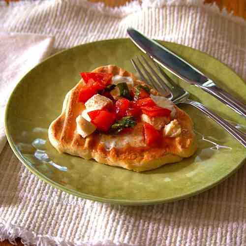 Caprese Chicken on GGrilled Flatbread