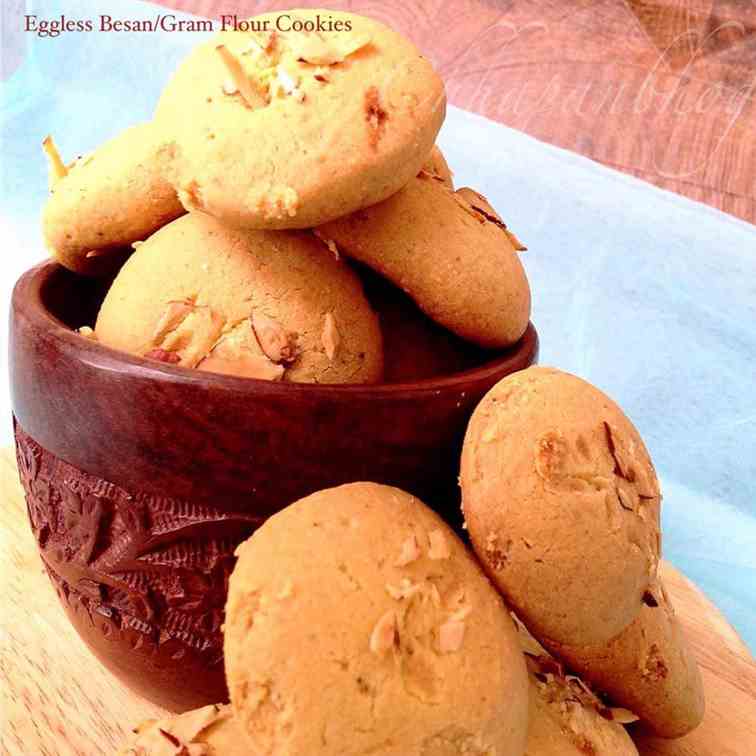 Eggless Gram Flour Cookies