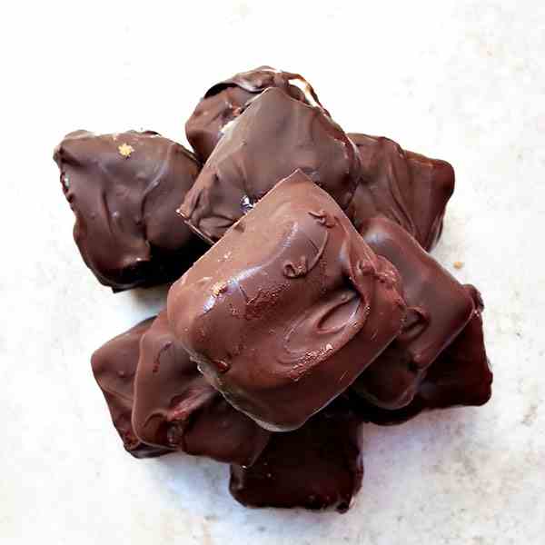 Chocolate covered cheesecake bites