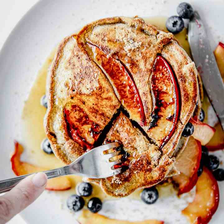 Pluot Brown Sugar Buckwheat Pancakes