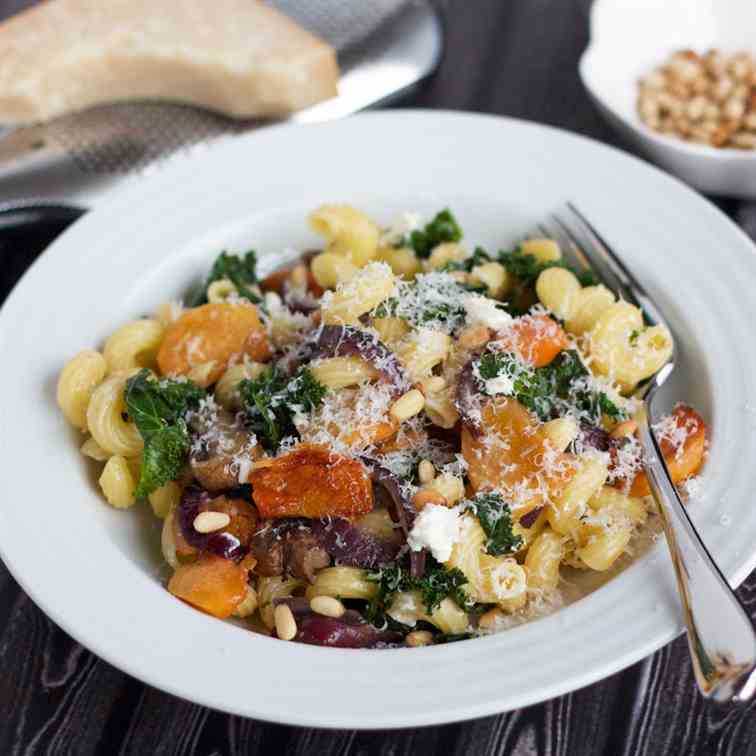 Pasta with Roasted Fuyu Persimmons