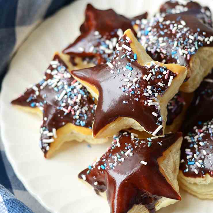 Galaxy Puff Pastry -Donuts- with Chocolate