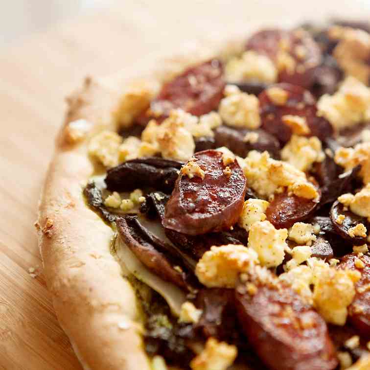 Chorizo Pesto Pizza