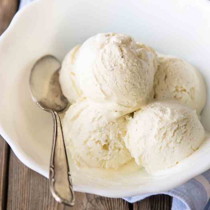 No churn vanilla ice-cream